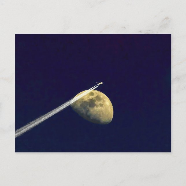 Cartão Postal Flying Past The Moon (Frente)