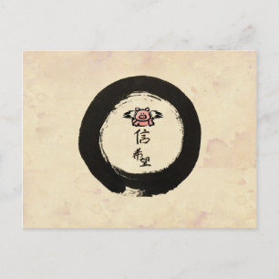 Cartão Postal Flying Pig-Hope and Faith