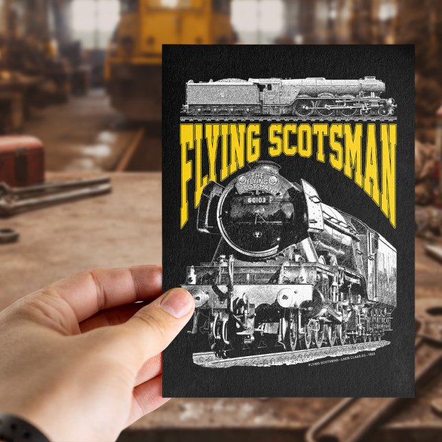 Cartão Postal Flying Scotsman 1923 LNER Train. Steam Locomotive. (Flying Scotsman 1923 LNER Train. Steam Locomotive. Postcard)