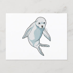 Cartão Postal Foca nadando