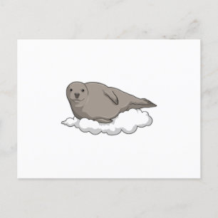 Cartão Postal Foca nas Nuvens