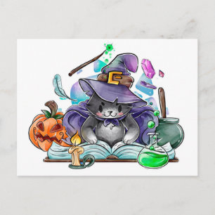 Cartão postal fofo de Halloween