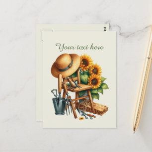 Cartão Postal Fofos amantes de jardinagem personalizáveis