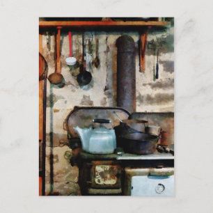 Cartão Postal Fogão Com Chaleira
