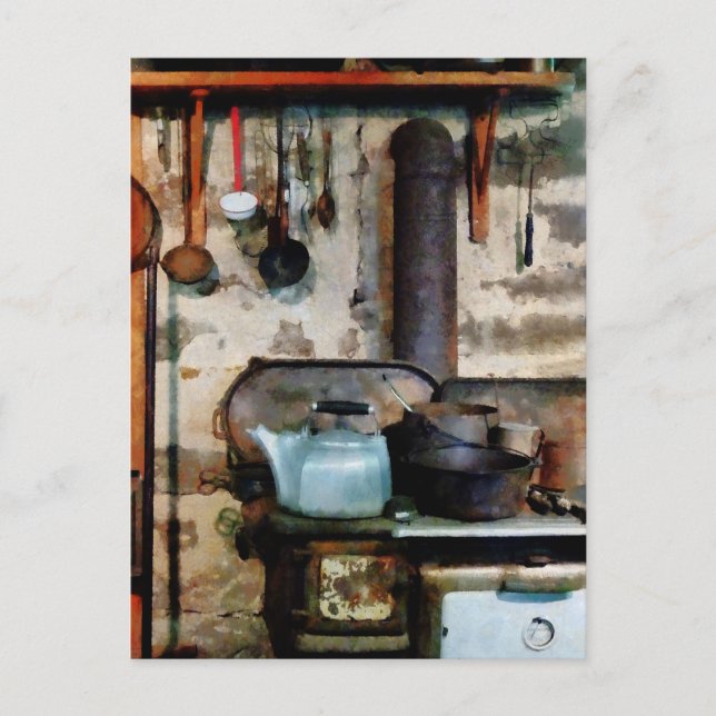 Cartão Postal Fogão Com Chaleira (Frente)