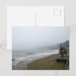 Cartão Postal Foggy Scarborough Beach