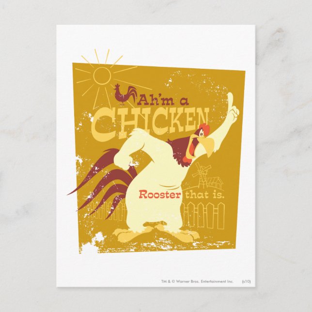 Cartão Postal Foghorn Ah'm a chicken (Frente)
