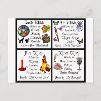 Cartão Postal Fogo de água do ar da Terra