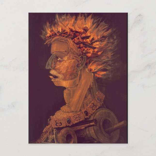 Cartão Postal Fogo de Giuseppe Arcimboldo (Frente)