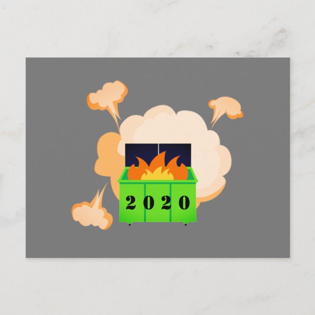 Cartão Postal Fogo de lixeira personalizável 2020 (Frente)