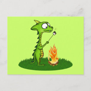 Cartão Postal Fogo Dragão