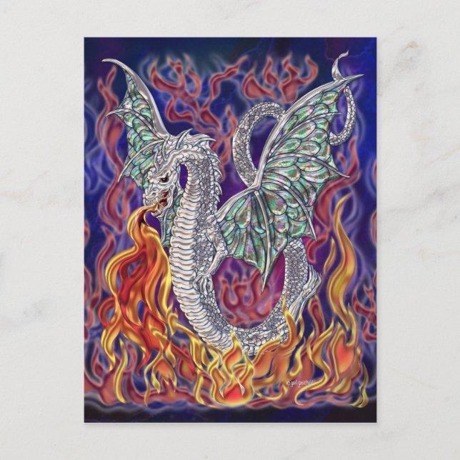 Cartão Postal Fogo Dragão (Frente)