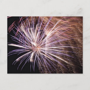 Cartão Postal Fogos de Artifício Brancos