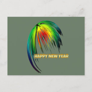 Cartão Postal Fogos de Artifício de Ano Novo