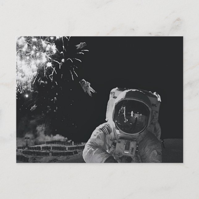 Cartão Postal Fogos de artifício de ano novo (Frente)