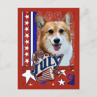 Cartão Postal Fogueira de 4 de Julho - Corgi