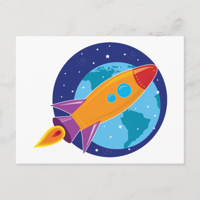 Cartão Postal Foguete (Frente)
