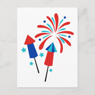 Cartão Postal Foguetes e fogos de artifício