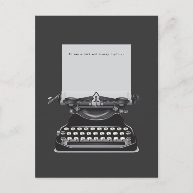 Cartão Postal Foi uma noite escura e tempestuosa (Frente)