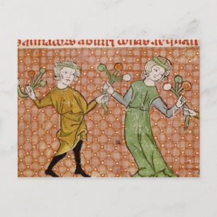 Cartão Postal Fol.215v A Tentação: Um Casal de dança