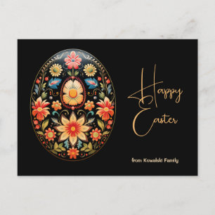 Cartão Postal Folclore de Texto Personalizado Flor de Greetings