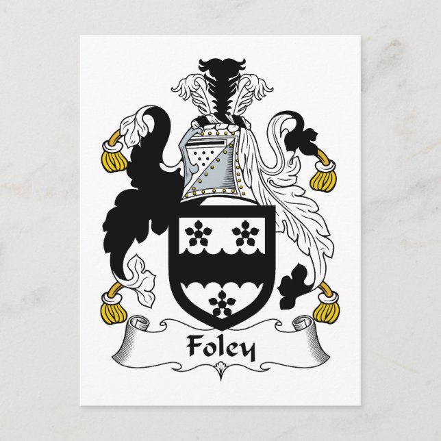 Cartão Postal Foley Family Crest (Frente)