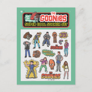 Cartão Postal Folha de Adesivos Retro de The Goonies Gráfico