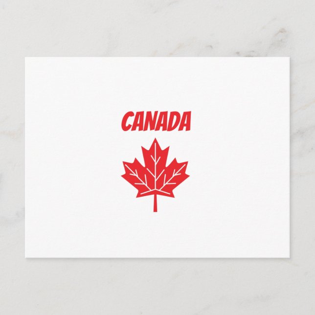 Cartão Postal Folha de bandeira do Canadá (Frente)