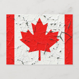 Cartão Postal Folha de Bordo Vermelha Canadense CANADÁ estilo pi