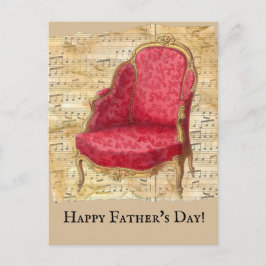 Cartão Postal Folha de Dissipação Música Dia de os pais vitorian