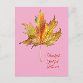 Cartão Postal Folha de Mapeador de Aquarelas - Graças Abençoado