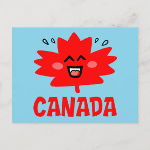 Cartão Postal Folha de Mapeamento do Canadá