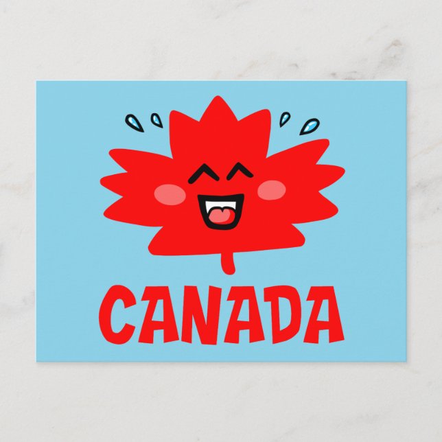 Cartão Postal Folha de Mapeamento do Canadá (Frente)