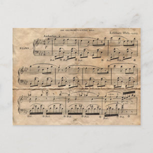 Cartão Postal Folha de música