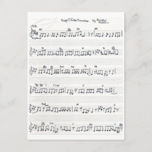 Cartão Postal Folha de músicas Manter o Cartão-postal Promise
