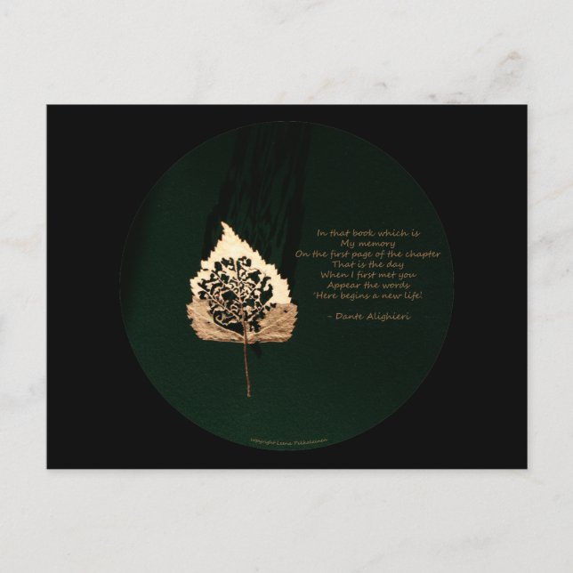 Cartão Postal Folha de ouro (Frente)