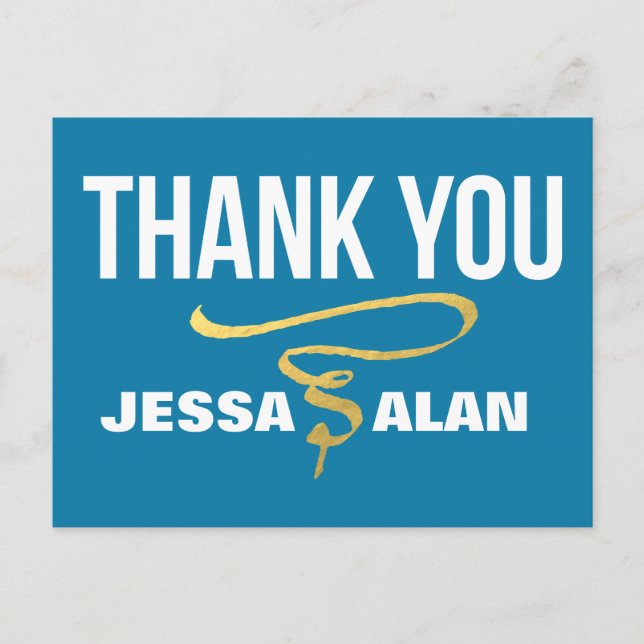 Cartão Postal folha de ouro falsa em espiral (Frente)