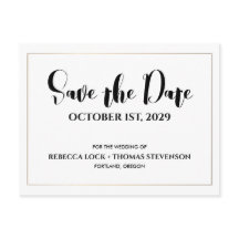 Folha de Ouro Simples Moderna Salve A Data