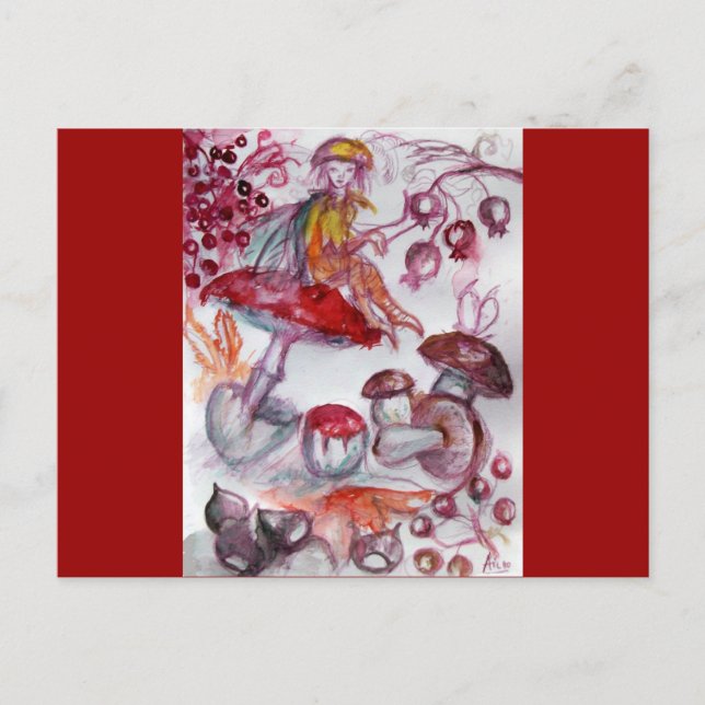 CARTÃO POSTAL FOLHA MÁGICA DE COGUMELOS (Frente)