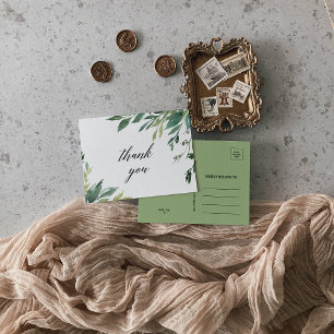 Cartão Postal Folhagem Botânica Moderna - Greenerescência Obriga