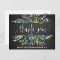 Folhagem Chalkboard Obrigado