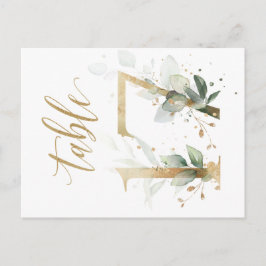 Cartão Postal Folhagem verde e dourada, Mesa 17, Número do quadr