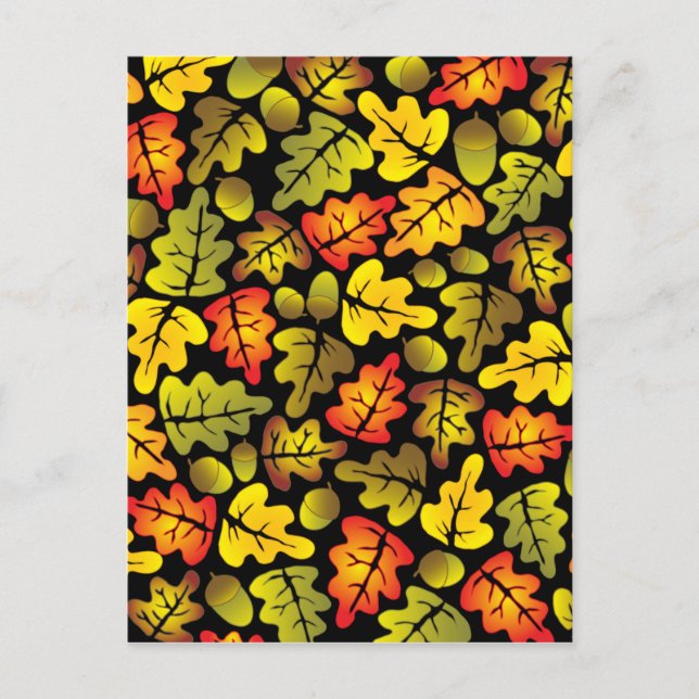 Cartão Postal Folhas de carvalho (Frente)