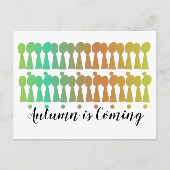 Cartão Postal Folhas de outono (Frente)