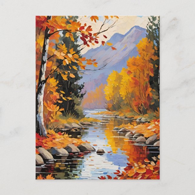 Cartão Postal Folhas de outono (Frente)