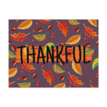 Folhas de Outono Modernas Agradecidas Nozes Castan