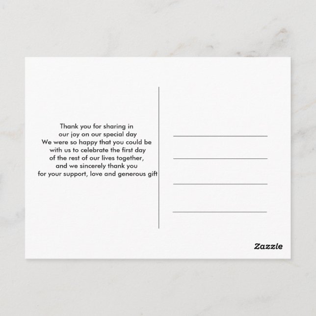 Cartão Postal Folhas Florais Verde Folha Dourada Obrigada (Verso)