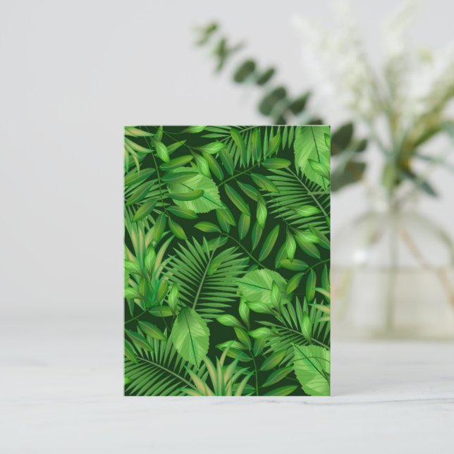 Cartão Postal Folhas tropicais 3 (Em pé/Frente)