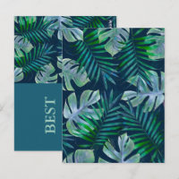 Folhas Tropicais Verde Noturno