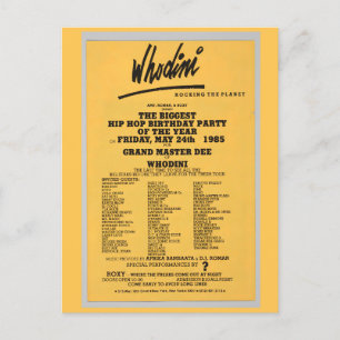 Cartão Postal Folheto de Hip Hop